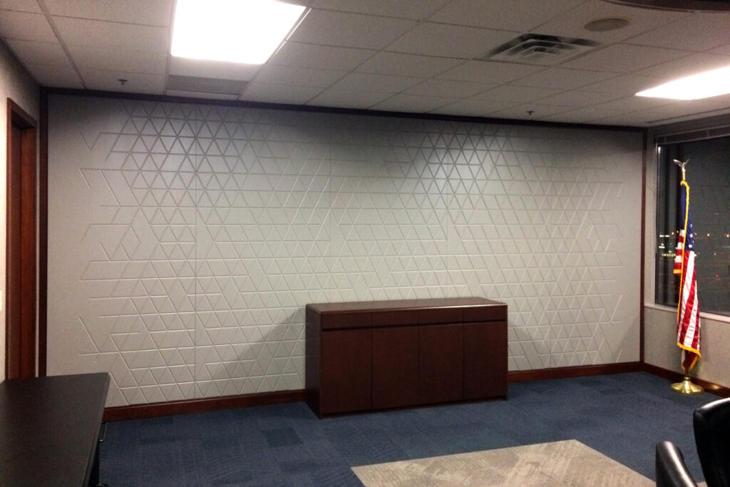 Grooved Wall Panels at Wings Financial